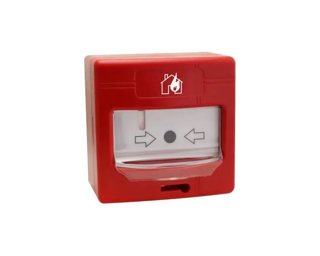 Buton de incendiu analog-adresabil de interior Global Fire GFE-MCPE-AI, LED, aparent/ingropat, izolator bucla
