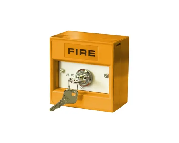 Buton de incendiu conventional cu cheie Hochiki CDX CCP-KS02, 2 pozitii, IP24D, ABS portocaliu