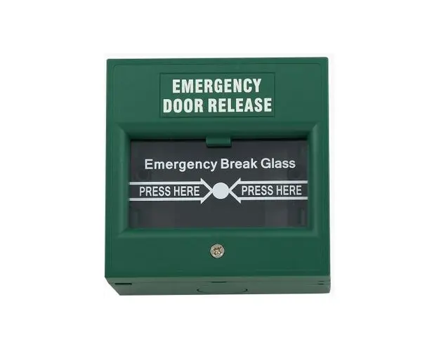 Buton iesire de urgenta Headen BU-01, PVC, aparent, verde