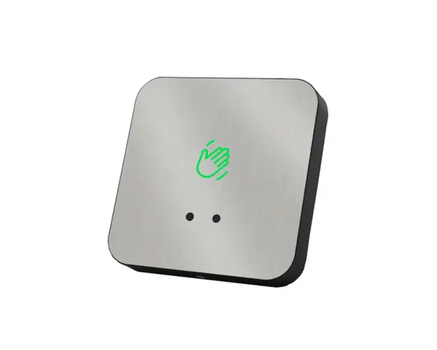 Buton pentru cerere iesire cu LED de stare bicolor KS86B, NO/COM/NC, infrarosu, fara contact, aparent