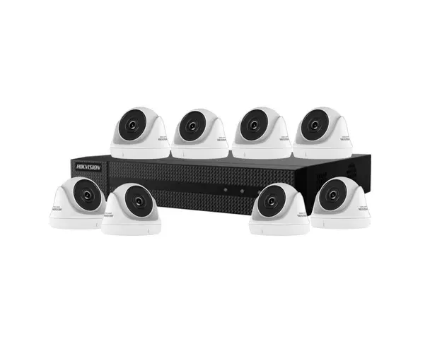 Sistem supraveghere interior basic Hikvision HiWatch HW-8INTIR20-2MP, 2 MP, 8 camere, 2.8 mm, IR 20 m