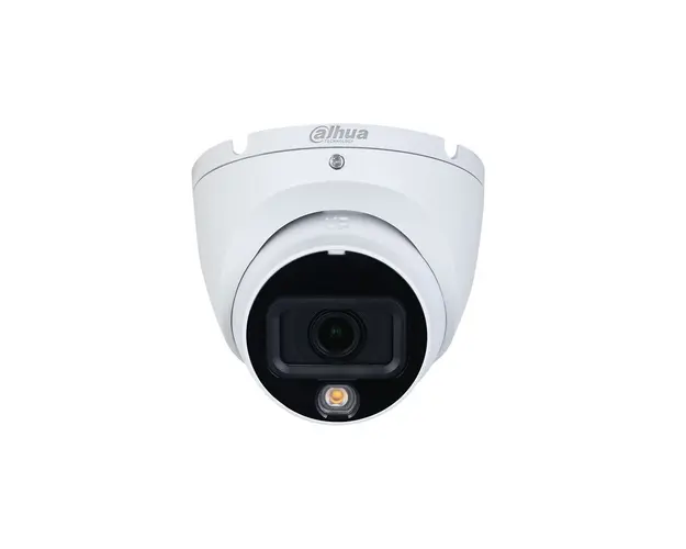 Camera supraveghere Dome cu iluminare duala Dahua HAC-HDW1500TLM-IL-A-0280B-S2, 5 MP, IR/lumina alba 20 m, 2.8 mm, microfon
