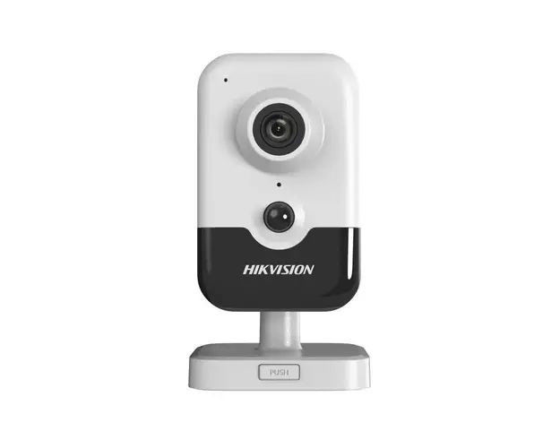Camera de supraveghere interior IP AcuSense Hikvision Cube DS-2CD2446G2-I28C, 4 MP, 2.8 mm, PIR 8 m, IR 10 m, microfon si difuzor, slot card, PoE