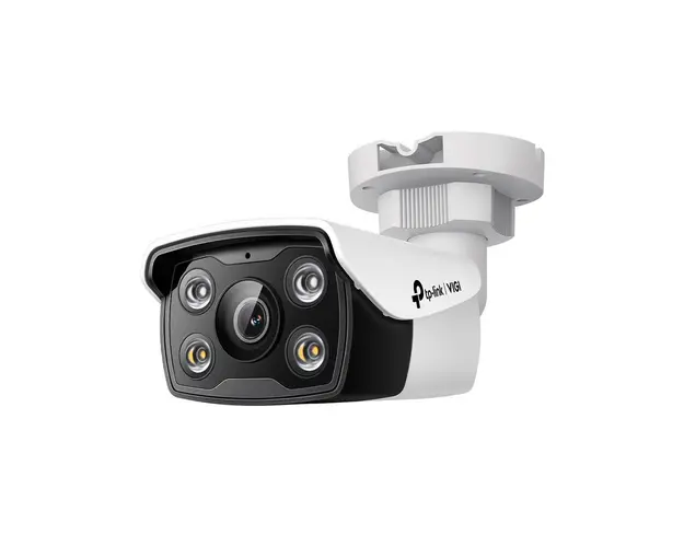 Camera supraveghere IP exterior TP-Link Full Color VIGI C350, 5 MP, 2.8 mm, IR/Lumina alba 30 m, clasificare si analiza om/vehicul, slot card, active defense, microfon si difuzor, vizualizare de pe telefon, PoE