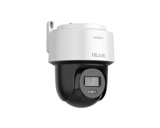 Camera de supraveghere rotativa IP PT Speed Dome Hikvision HiLook Darkfighter PTZ-N2C400M-DE, 4 MP. IR 30 m, 2.8 mm, PoE, slot card, auto-tracking, microfon