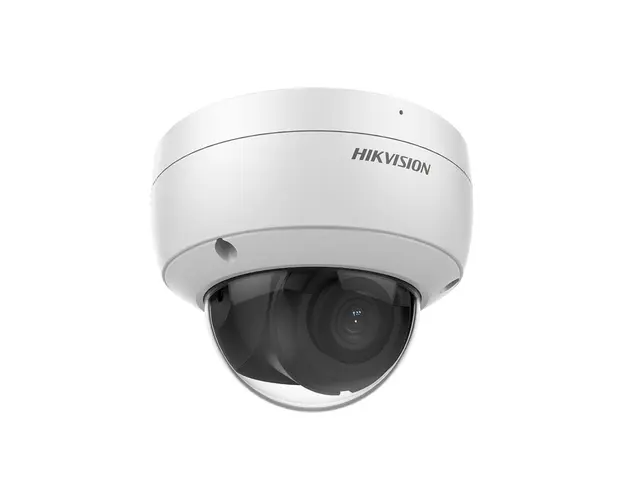 Camera supraveghere IP Dome Hikvision AcuSense DS-2CD2123G2-IU(2.8MM)(D), 2MP, IR 30 m, 2.8 mm, slot card, microfon, PoE