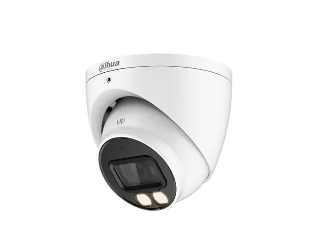 Camera supraveghere Dome Dahua Full Color HAC-HDW1239T-A-LED-0280B-S2, 2 MP, lumina alba 40 m, 2.8 mm, microfon