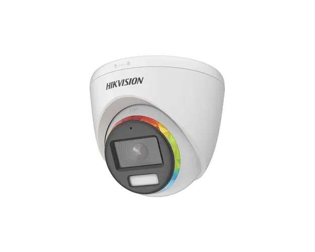 Camera supraveghere Dome Hikvision ColorVu DS-2CE72DF8T-FSLN, 2 MP, lumina alba 40 m, 2.8 mm, microfon