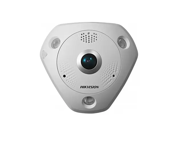 Camera supraveghere IP Dome Hikvision DS-2CD6362F-IVS Fisheye, 6 MP, IR 15 m, 1.27 mm, microfon