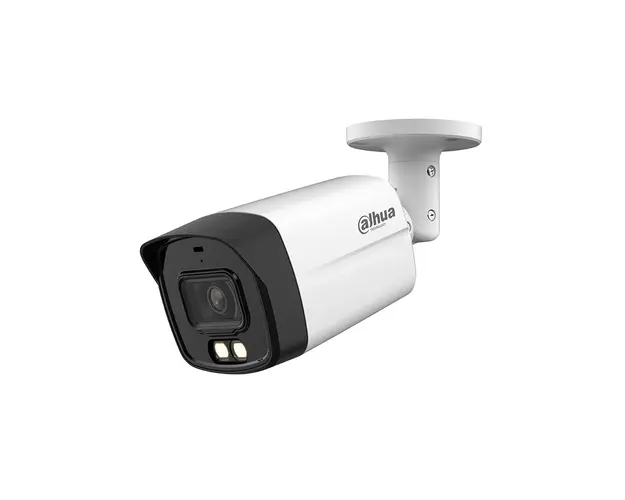 Camera supraveghere exterior cu iluminare duala Dahua HAC-HFW1500TLM-IL-A-0360B-S2, 5 MP, IR/lumina alba 40 m, 3.6 mm, microfon
