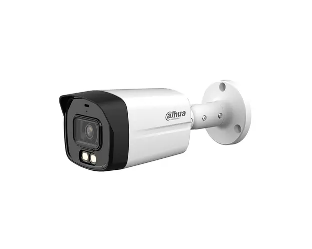 Camera supraveghere exterior cu iluminare duala Dahua HAC-HFW1509TLM-IL-A-0360B-S2, 5 MP, IR 40 m, lumina alba 40 m, 3.6 mm, microfon
