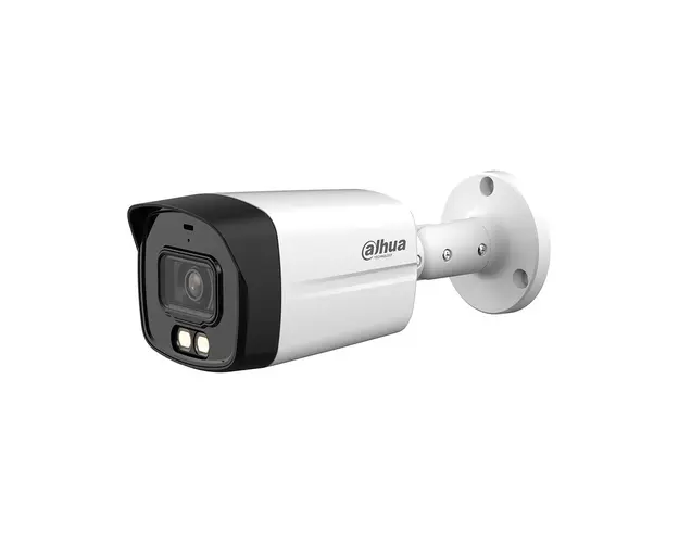 Camera supraveghere exterior cu iluminare duala Dahua HAC-HFW1801TLM-IL-A-0360B-S2, 4K, IR/lumina alba 40 m, 3.6 mm, microfon