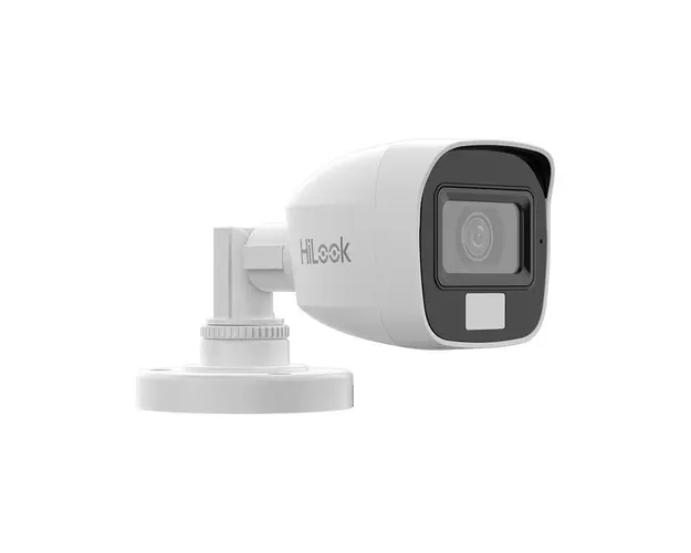 Camera supraveghere exterior cu iluminare duala Hikvision HiLook Smart Hybrid Light THC-B127-LPS, 2 MP, 2.8 mm, IR/lumina alba 20 m, microfon