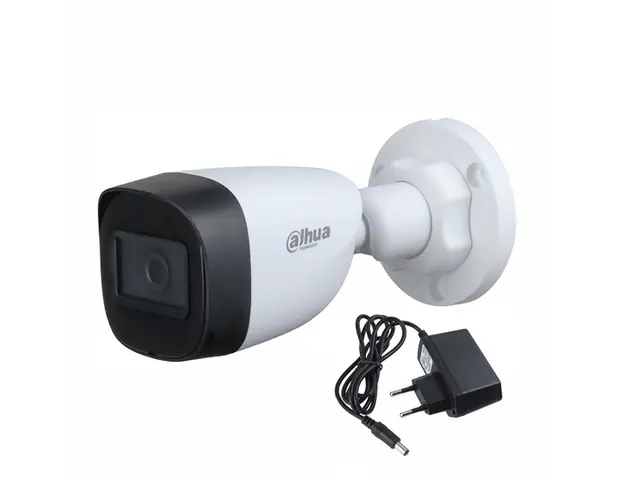Camera supraveghere exterior Dahua HAC-HFW1200C, 2 MP, IR 30 m, 2.8 mm + alimentator cadou