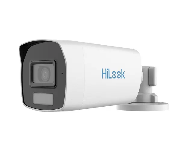 Camera supraveghere exterior Hikvision HiLook Smart Hybrid Light ColorVu THC-B229-LS, 2 MP, 2.8 mm, IR/lumina alba 40 m, microfon