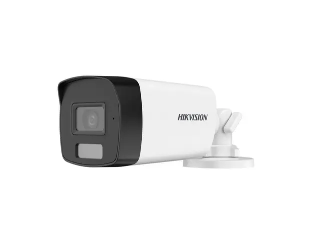 Camera supraveghere exterior Hikvision Smart Hybrid Light DS-2CE17D0T-LFS, 2 MP, IR 40 m, lumina alba 40 m, 2.8 mm, microfon 
