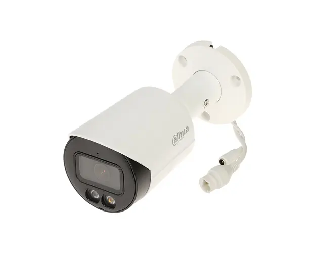 Camera supraveghere exterior IP cu iluminare duala Dahua IPC-HFW2449S-S-IL-0280B, 4MP, 2.8 mm, IR/lumina alba 30 m, microfon, slot card, PoE