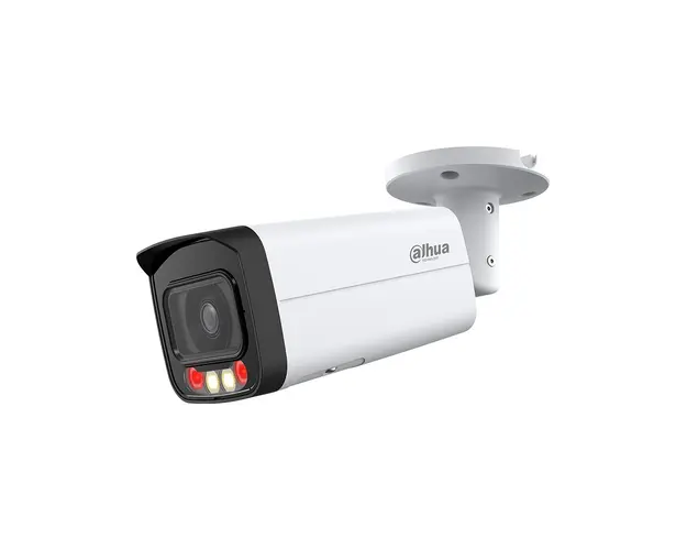 Camera supraveghere exterior IP Dahua cu iluminare duala WizSense IPC-HFW2449T-AS-IL-0360B, 4 MP, 3.6 mm, lumina alba 50 m, slot card, PoE