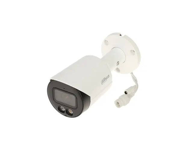 Camera supraveghere exterior IP cu iluminare duala Dahua IPC-HFW2249S-S-IL-0280B, 2MP, 2.8 mm, IR/lumina alba 30m, microfon, slot card, PoE