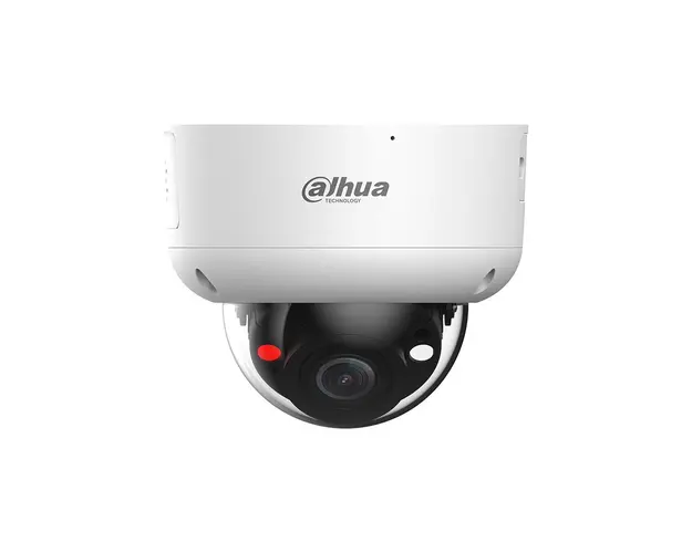 Camera supraveghere IP Dome cu iluminare duala Dahua WizSense TiOC Active Deterrence IPC-HDBW3549R1-ZAS-PV-27135, 5 MP, 2.7 mm - 13.5 mm, lumina alba 40 m, IR 50 m, microfon, slot card, PoE