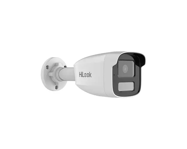 Camera supraveghere exterior IP Hybrid Light Hikvision HiLook IPC-B480HA-LU, 8 MP, 4 mm, IR / lumina alba 50 m, microfon, detectie persoane/vehicule, PoE