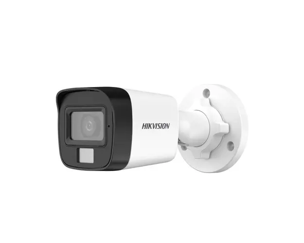 Camera supraveghere exterior mini Hikvision Smart Hybrid Light DS-2CE16D0T-LPFS(2.8MM), 2 MP, IR 25 m, lumina alba 20 m, 2.8 mm, microfon