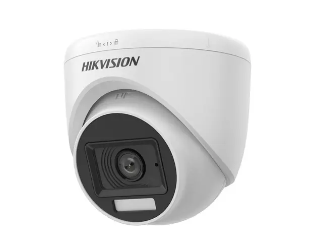 Camera supraveghere Dome Hikvision Smart Hybrid Light DS-2CE76K0T-LPFS, 5 MP, IR/lumina alba 20 m, 2.8 mm