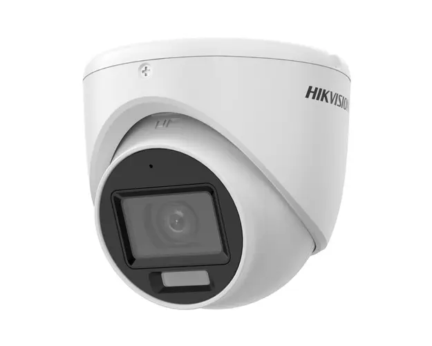 Camera supraveghere Dome Hikvision Smart Hybrid Light DS-2CE76D0T-LMFS(2.8MM), 2 MP, IR 30 m, lumina alba 20 m, 2.8 mm