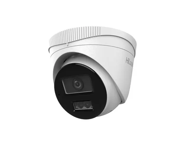 Camera supraveghere IP Dome Hikvision Hybrid Light HiLook IPC-T240HA-LU, 4 MP, 2.8 mm, IR / lumina alba 30 m, detectie oameni / vehicule, slot card, microfon, PoE