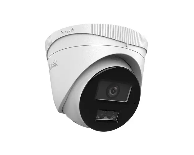 Camera supraveghere IP Dome Hikvision Hybrid Light HiLook IPC-T280HA-LU, 8 MP, 2.8 mm, IR / lumina alba 30 m, detectie oameni / vehicule, microfon, PoE