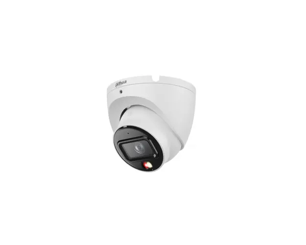Camera supraveghere exterior Dome IP Dahua IPC-HDW1839T-A-IL-0280B-S6, 8 MP, 2.8 mm, lumina duala alba/IR 30 m, microfon, PoE
