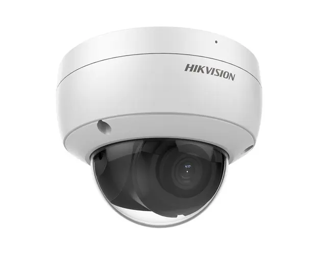Camera supraveghere IP Dome Hikvision AcuSense DS-2CD2163G2-IU2, 6 MP, IR 30 m, 2.8 mm, microfon, slot card, PoE