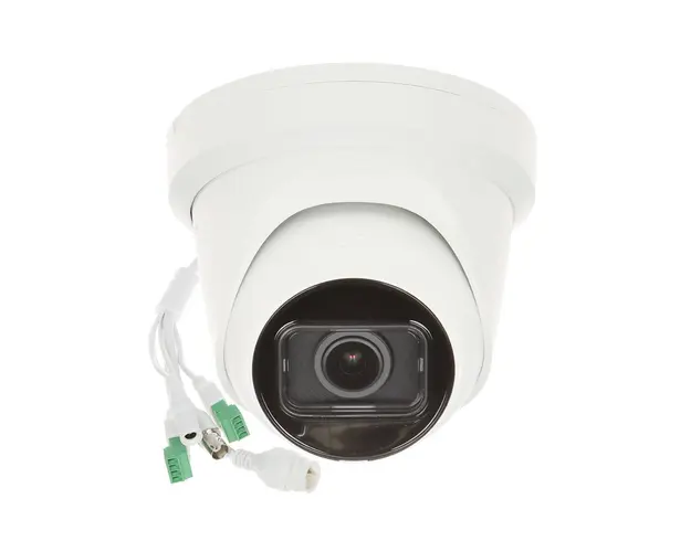Camera supraveghere IP Dome Hikvision AcuSense DS-2CD2H43G2-IZS, 4 MP, IR 40 m, 2.8 - 12 mm, motorizat, slot card, PoE
