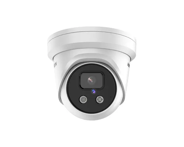 Camera supraveghere IP Dome Hikvision DarkFighter AcuSense DS-2CD2386G2-IU4C, 8 MP, 4 mm, IR 30 m, microfon, slot card, PoE