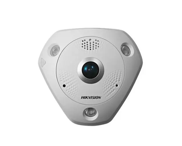 Camera supraveghere IP Dome Hikvision Fisheye DS-2CD6365G0E-IVS, 6 MP, IR 15 m, 1.27 mm, microfon