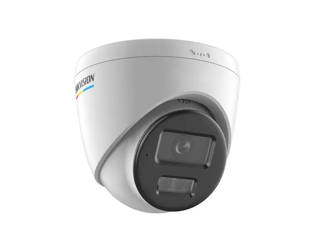 Camera supraveghere IP Dome Hikvision Smart Hybrid Light ColorVu DS-2CD1347G2H-LIU, 4 MP, 2.8 mm, IR/lumina alba 30 m, microfon, suporta detectie om/vehicul, PoE