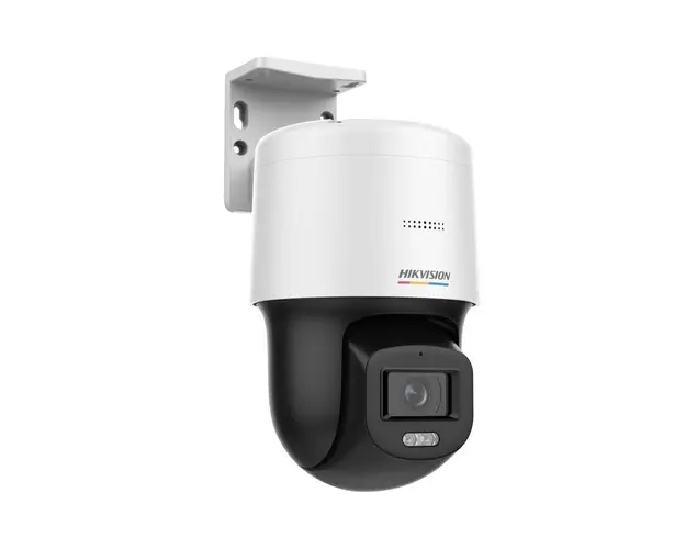 Camera supraveghere exterior IP PTZ Speed Dome ColorVu Hikvision DS-2DE2C200SCG-EF1, 2 MP, 2.8 mm, microfon/difuzor, lumina alba 30 m, slot card, PoE