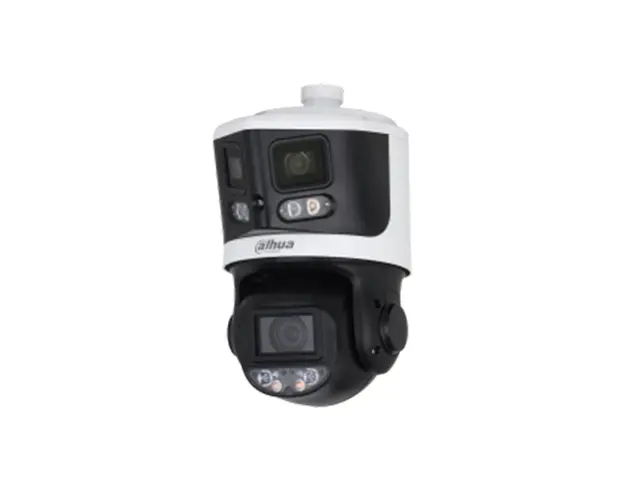 Camera supraveghere IP Speed Dome PTZ Dahua WizSense Starlight TiOC SDT3E410-8P-MB-A-PV1, 8MP+4MP, 4-40mm, IR/lumina alba 70m/30m, 10x, slot card, auto-tracking, active deterrence, Smart Dual light, PoE+