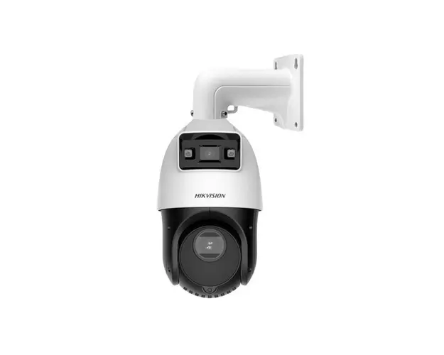 Camera supraveghere rotativa IP Speed Dome PTZ Duala Hikvision TandemVu DS-2SE4C415MWG-E14F0, 4 MP, 4.8-72 mm / 2.8 mm, motorizat, IR 100 m, lumina alba 30 m, x15,slot card, PoE+