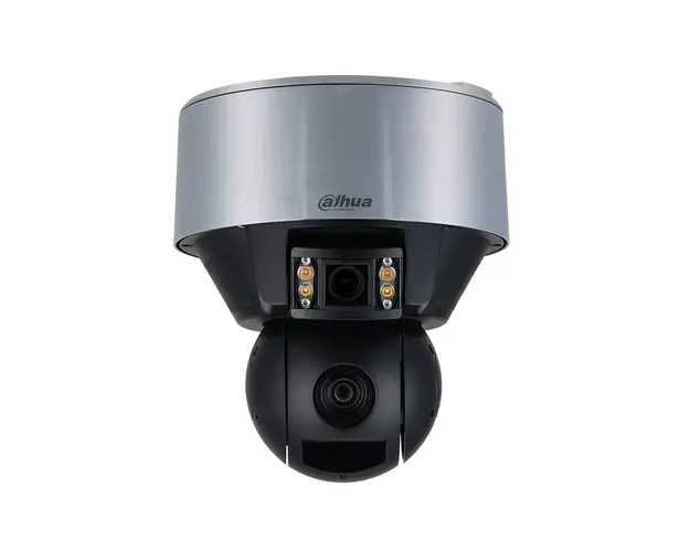 Camera supraveghere rotativa IP Speed Dome Dual PTZ Dahua WizMind Starlight SDT5X405-4F-QA-0600, 4MP + 4MP, 10-50mm, IR 100m, lumina alba 30m, 5x, slot card, Smart-tracking, Hi-PoE