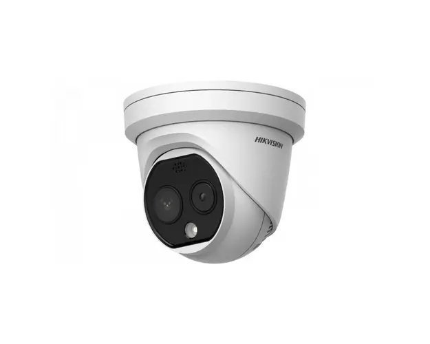 Camera supraveghere IP Dome Hikvision DS-2TD1217B-6/PA, 4 MP, masurare temperatura umana, precizie 0.5 grade, termica