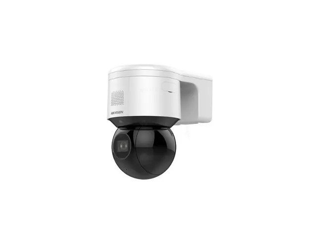 Camera supraveghere rotativa wireless IP WiFi Mini Speed Dome PTZ Hikvision DS-2DE3A404IWDEWS6, 4 MP, IR 50 m, lumina alba 6 m, 2.8 - 12 mm, motorizat, slot card, microfon, PoE, 16x