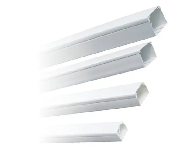 Canal cablu Comtec (jgheab) 25 x 25 mm, cu capac, 2 m, alb, PVC ignifugat