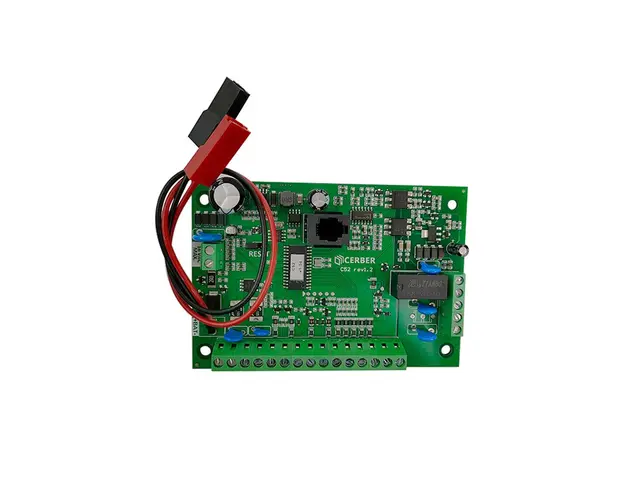 Centrala alarma antiefractie CERBER C52 PCB, 2 partitii, 5 zone, 30 utilizatori