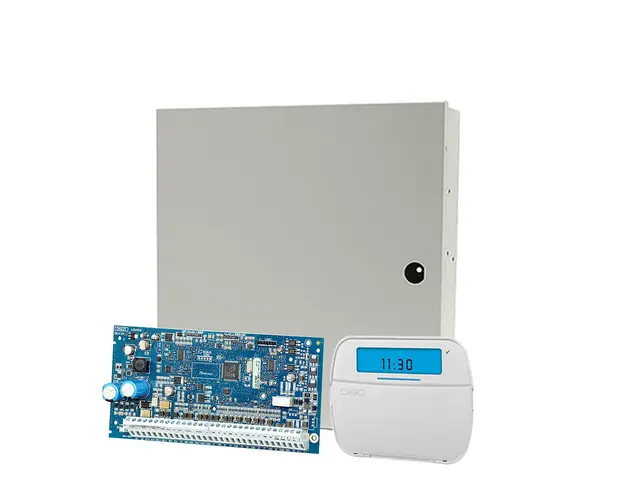 Centrala alarma antiefractie DSC NEO-2016 cu tastatura NEO HS2ICON si carcasa PC5003, 2 partitii, 6 zone, 48 utilizatori
