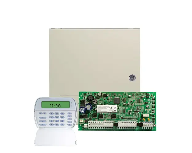 Centrala alarma antiefractie DSC Power PC 1616RFK cu tastatura RFK 5501, 2 partitii, 6 zone, 48 coduri utilizatori