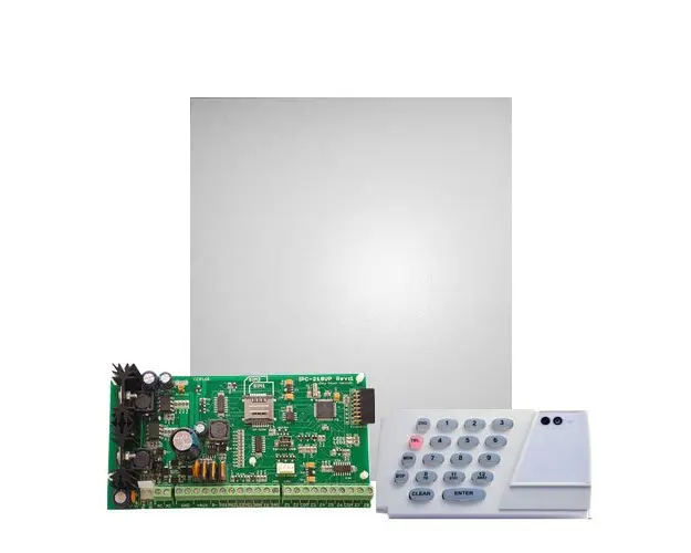 Centrala alarma antiefractie Instant Power Version IPC-210UP cu tastatura LED, 2 partitii, 8 zone, 32 utilizare