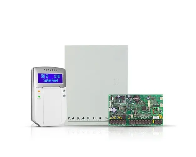 Centrala alarma antiefractie Paradox Digiplex EVOHD cu tastatura K641+ si carcasa, 8 partitii, 8-192 zone, 5-32 PGM