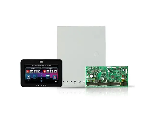 Centrala alarma antiefractie Paradox Digiplex EVOHD cu tastatura TM50 si carcasa, 8 partitii, 8-192 zone, 5-32 PGM