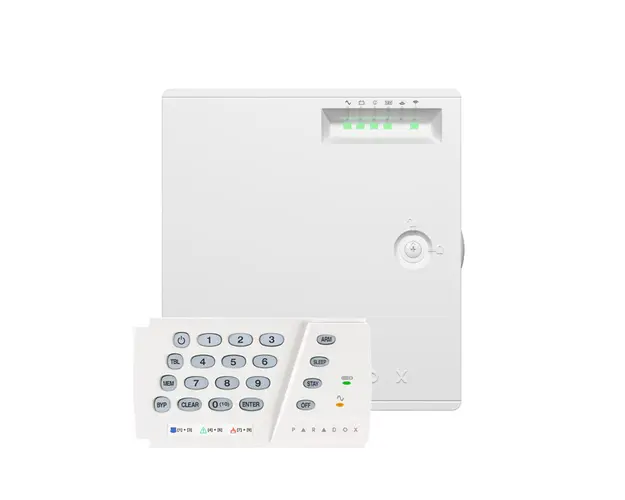Centrala alarma antiefractie wireless Paradox Magellan MG5075 + tastatura K636, 32 zone, 32 coduri utilizatori, 512 evenimente